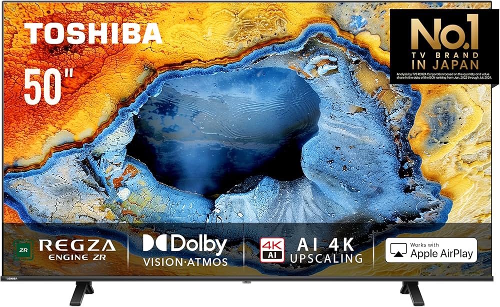 Toshiba 50 inch UHD Smart TV C350N -, AI 4K Upscaling, REGZA Power